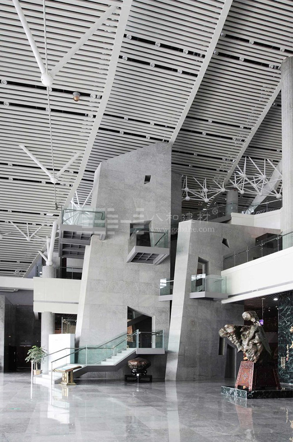 柳州奇石展覽館-鋁單板、條形鋁天花板、鋁格柵吊頂3